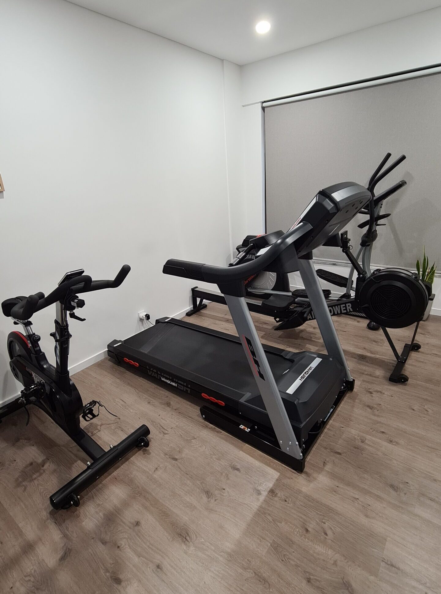 Zona de cardio do DS PT Studio — passadeira, bicicleta e elíptica
